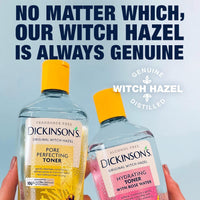 Thumbnail for Dickinson's Enhanced Witch Hazel Hydrating Toner with Rosewater, Alcohol Free, 98% Natural Formula, 16 Fl Oz (Pack of 1)