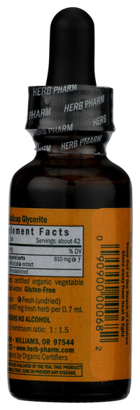 Thumbnail for Herb Pharm Certified Organic Skullcap Liquid Extract for Nervous System Support, 1 Fl Oz