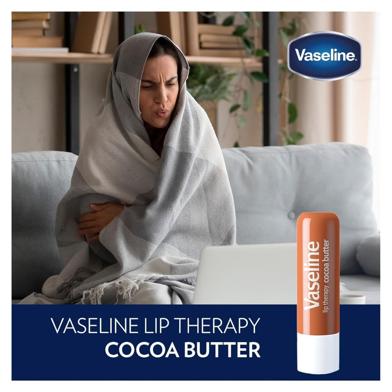 Vaseline Lip Therapy Variety 4-Pack – Rosy Lips + Cocoa Butter Moisturizing Lip Balm with Vitamin E, 0.16 Oz Ea