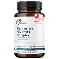 Thumbnail for Designs for Health Magnesium Glycinate Complex - Chelated Magnesium Bisglycinate + High Absorption Magnesium for Calming & Sleep, Heart Health, Immune Support & Bone Strength - Vegan (120 Capsules)