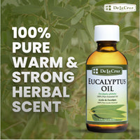 Thumbnail for De La Cruz Eucalyptus Essential Oil, 100% Pure Steam Distilled Eucalyptus Globulus, Eucalyptus Oil, Eucalyptus Essential Oil for Diffuser, 4 FL OZ, Aromatherapy, Tree Oil,Long Lasting Scent