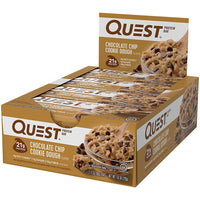 Thumbnail for Quest Nutrition Chocolate Chip Cookie Dough Protein Bars, High Protein, Low Carb, Gluten Free, Keto Friendly, 12 Count