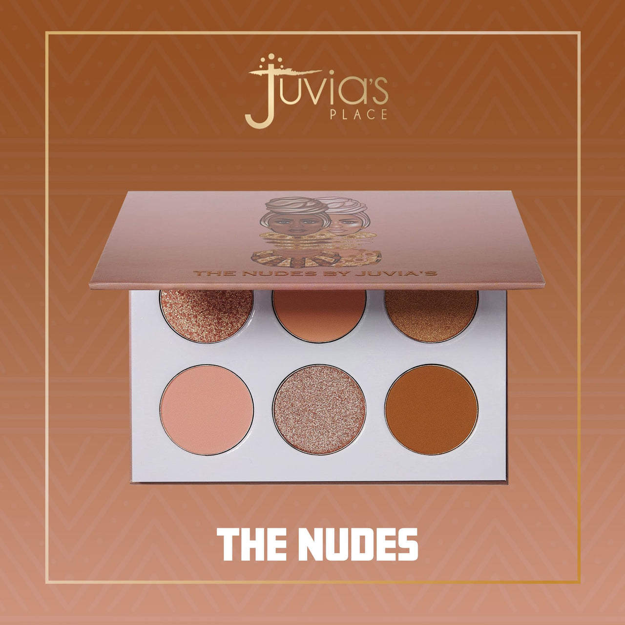 Juvia's Place Palette The Nudes - Neutral Hues, Blush, Sand, & Shimmer, Professional Eye Makeup, Pigmented Palette for Eye Color & Shine, Pressed, Shades of 6