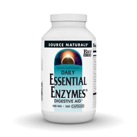 Thumbnail for Source Naturals Essential Enzymes 500mg, Bio-Aligned Multiple Enzyme Supplement Herbal Defense for Digestion, Gas, Constipation & Bloating Relief - Digestive Aid* - 360 Capsules, 360 Servings