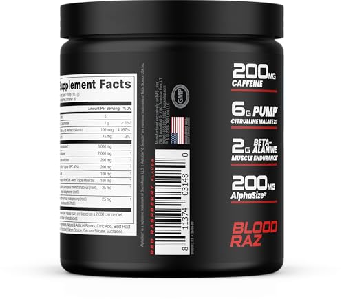 Image 7 of Bucked Up Pre Workout 6 Grams Citrulline, 2 Grams Beta Alanine, and 3 Other Registered trademarked Ingredients (Red Raz)