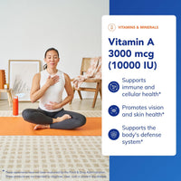 Thumbnail for Pure Encapsulations Vitamin A - 3,000 mcg - from Cod Liver Oil - Immune & Vision Support* - Vitamin A Palmitate Supplement - Non-GMO - 120 Softgel Capsules