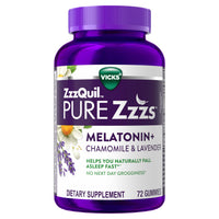 Thumbnail for ZzzQuil PURE Zzzs Melatonin Gummies, Sleep Aid, Melatonin 2mg, with Chamomile & Lavender, Melatonin Sleep Gummies, Sleep Aids for Adults, Wildberry Vanilla Flavored, 72 Sleep Gummies