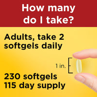 Thumbnail for Nature Made Fish Oil Omega 3 Supplements, 1200 mg Softgels, Omega 3 Fish Oil for Healthy Heart Support, 230 Softgels, 115 Day Supply