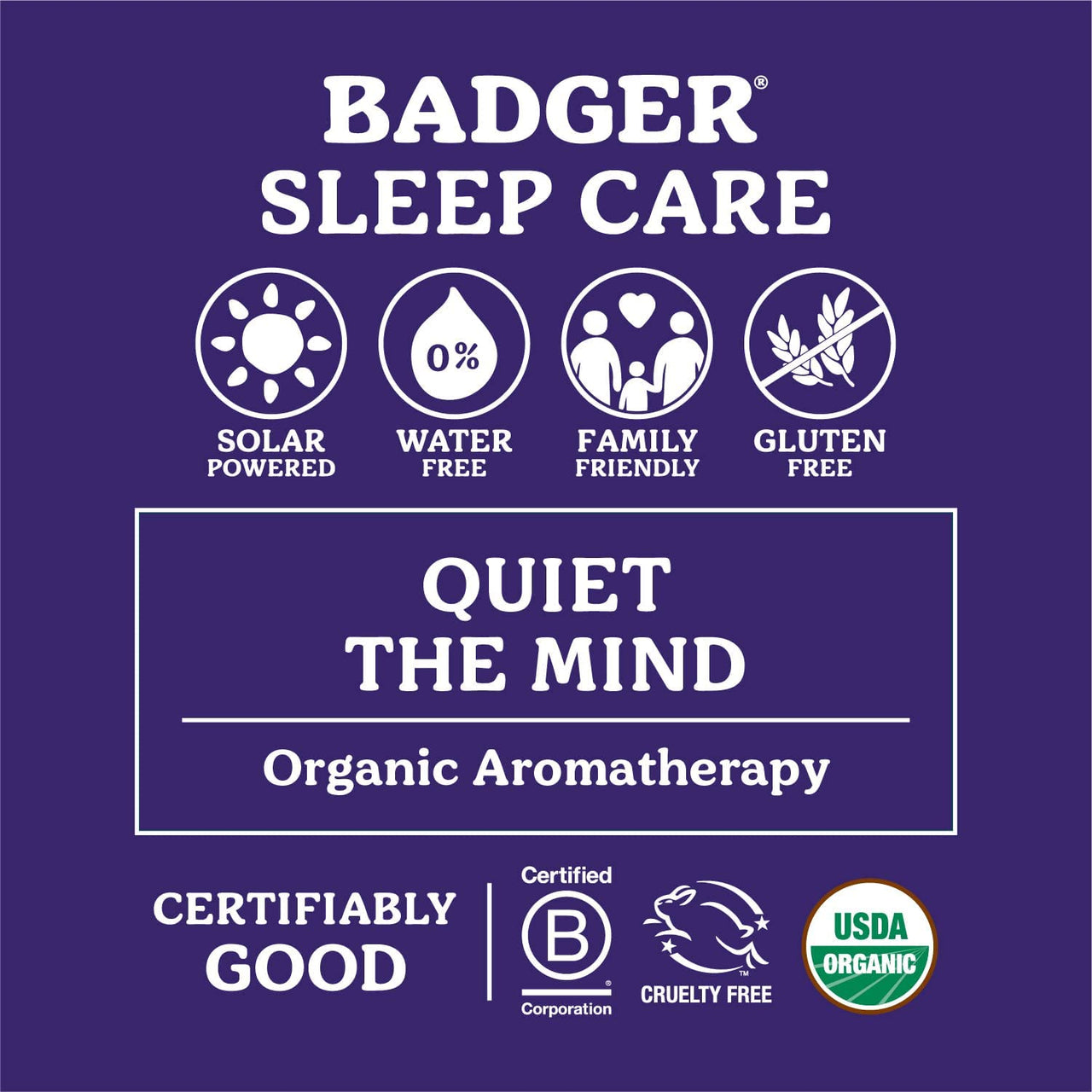 Badger Sleep Balm, Organic Essential Oil Aromatherapy Natural Sleep Balm for Adults & Kids, Relaxing & Calming Lavender & Bergamot Natural Sleep Support, .75 oz Tin, 2-Pack