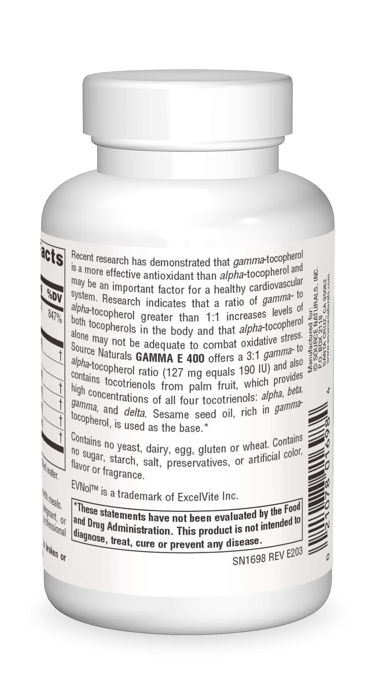 Source Naturals Gamma E 400-60 Softgels