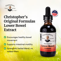 Thumbnail for Christopher's Original Formulas Lower Bowel Extract, Herbal Support with Cascara Sagrada, Barberry & Ginger, 2 oz Liquid