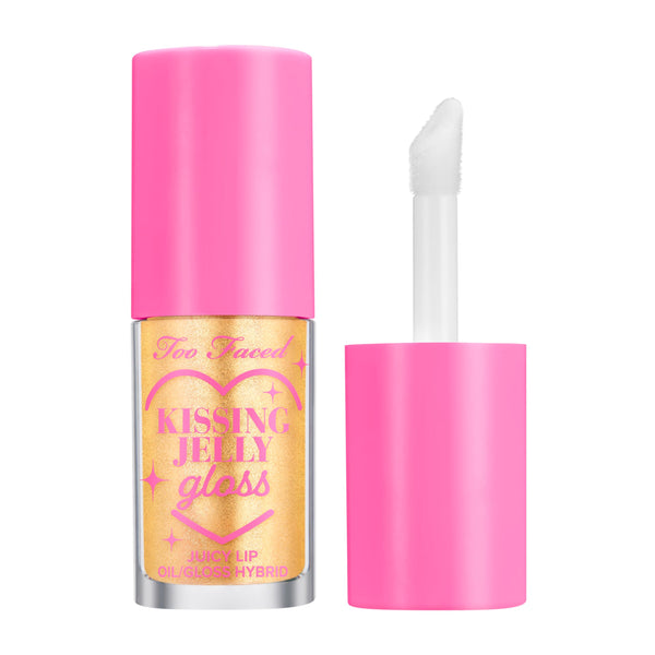Too Faced Kissing Jelly Lip Oil Gloss |Sunflower & Jojoba Oils, 0.15 Fl Oz, Pina Colada