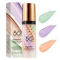 Thumbnail for 3 In 1Primer for Face Before Makeup,Sunscreen Isolation Cream, SPF 50, One Step Color Corrector Face Primer, Blurs Imperfections Oil Control & Moisturizing Skin Tone Correcting,Radiance Skin