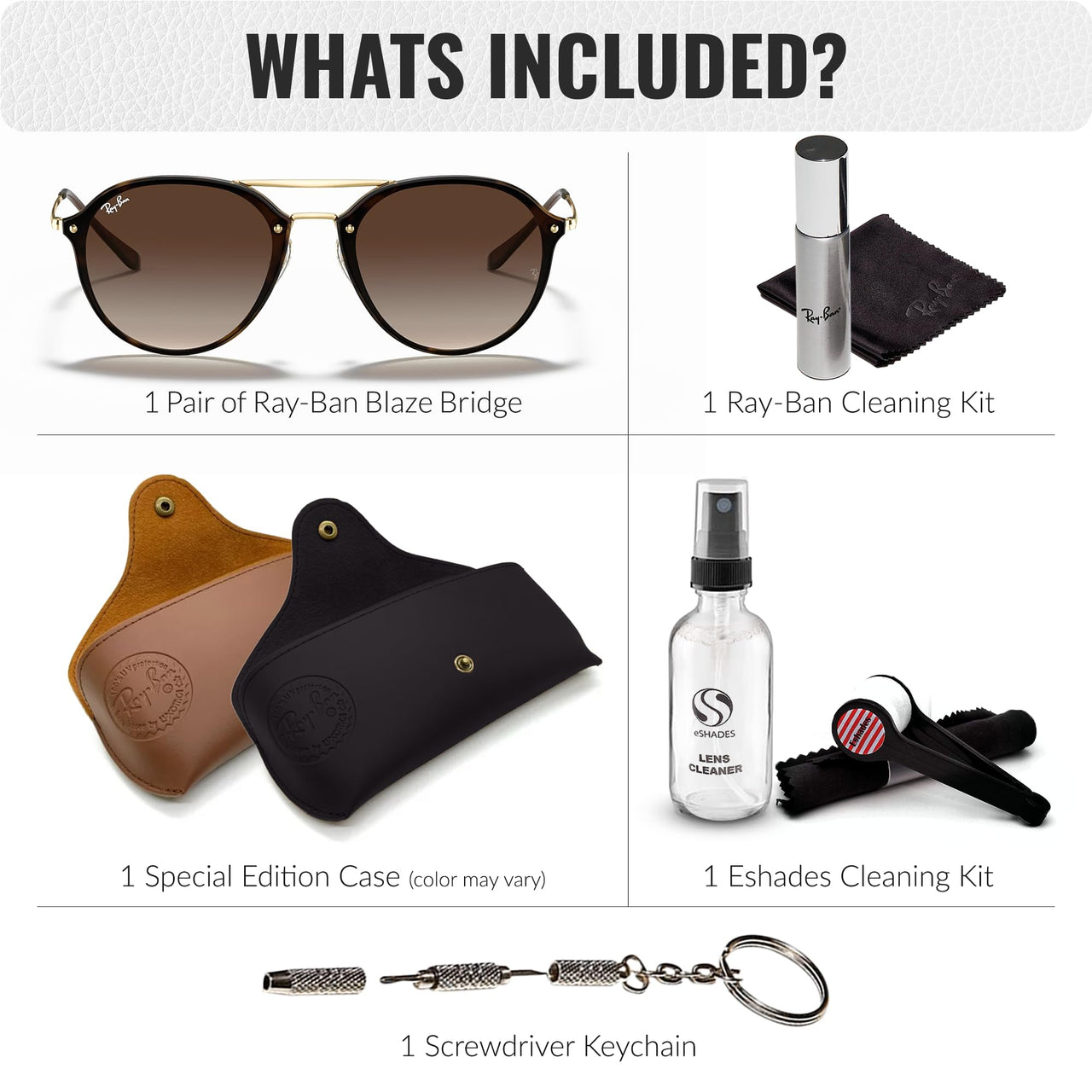 Ray-Ban RB4292N Blaze Double Bridge Phantos Shape Sunglasses With Eyewear Kit Bundle - Adjustable Nose Pads - Ideal Formal and Casual Wear Retro Sunglasses