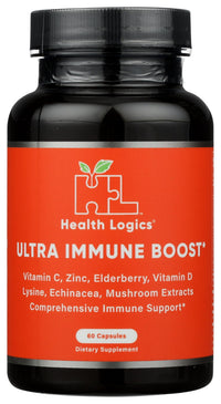 Thumbnail for Health Logics Fortify! Capsules with Vitamin C, Zinc, Elderberry, Vitamin D, Lysine, Echinacea, and Mushroom Extracts for Powerful Antioxidant Immune Support, 60 Veggie Caps