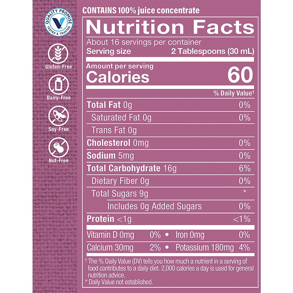 The Vitamin Shoppe Blueberry Concentrate, 100% Juice Concentrate, Natural Foods Superfood, High in Antioxidants (16 Fluid Ounces Liquid)
