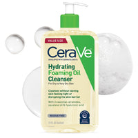Thumbnail for CeraVe Hydrating Foaming Oil Cleanser, Moisturizing Oil Cleanser for Face & Body, Squalane Oil + Hyaluronic Acid + Ceramides, For Dry to Very Dry Skin, Fragrance Free & Residue Free, 19 FL Oz