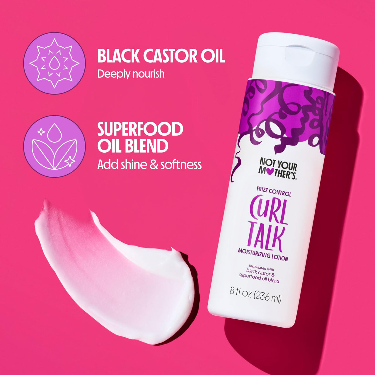 Not Your Mother's Curl Talk Lasting Definition Flash Freeze Gel and Frizz Control Moisturizing Lotion (2-Pack) - Formulated with Rice Curl Complex