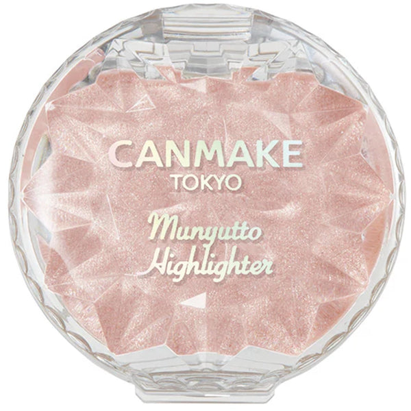 CANMAKE - Munyutto Highlighter - Packed Powder Compact - 0.13oz (3.8g) (02 Rose Quartz)