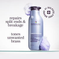 Thumbnail for Pureology Strength Cure Blonde Purple Shampoo for Blonde & Lightened Color-Treated Hair, 1.7 Fl Oz