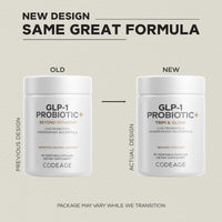 Thumbnail for Codeage GLP-1 Probiotic+ - Live Probiotics Akkermansia, Clostridium, Bifidobacterium, Chicory Inulin Probiotic, Prebiotics & Postbiotics Supplement - 500 Million AFU, 3-Month Supply - 90 Capsules