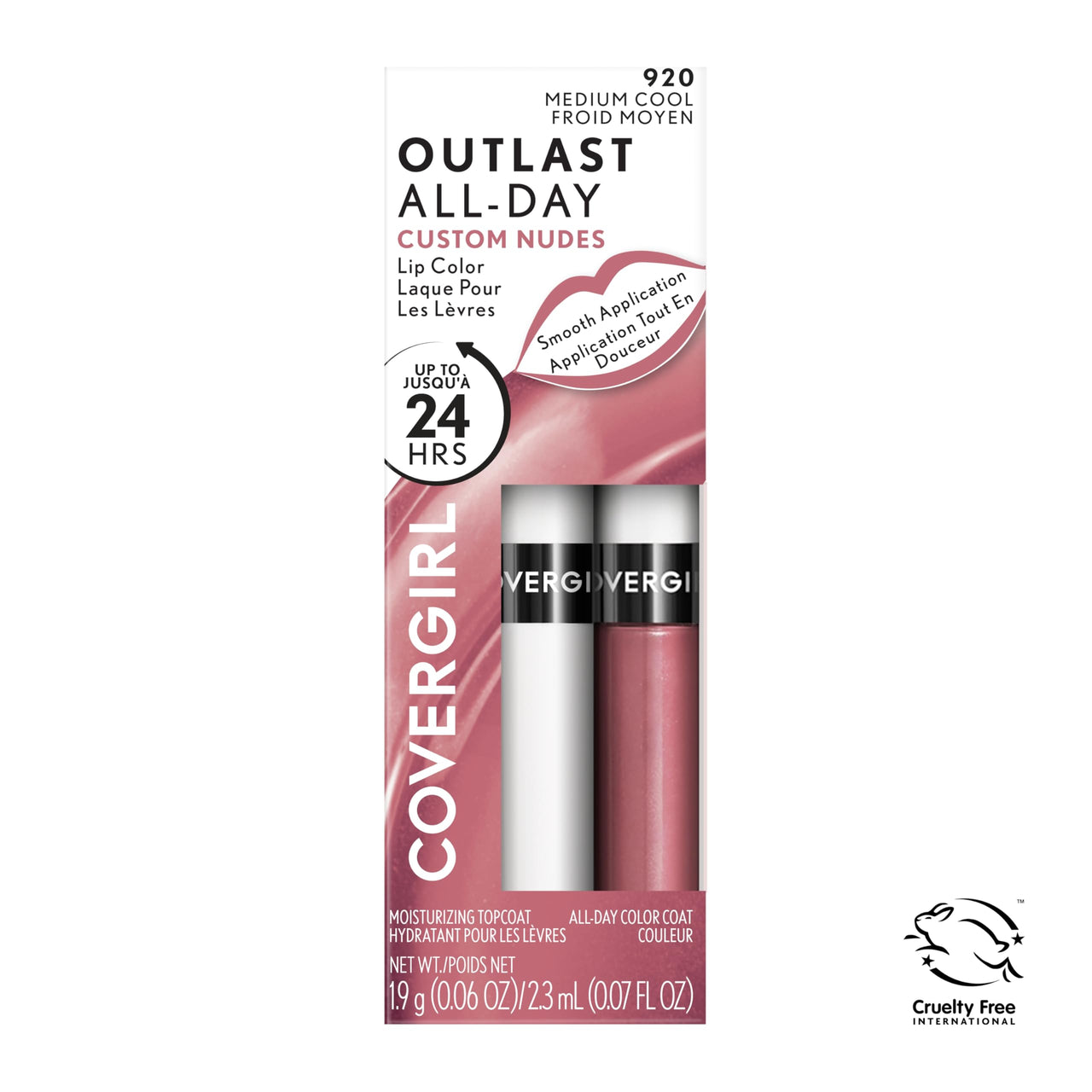 COVERGIRL Outlast All-Day Lip Color Custom Nudes, 920 Medium Cool