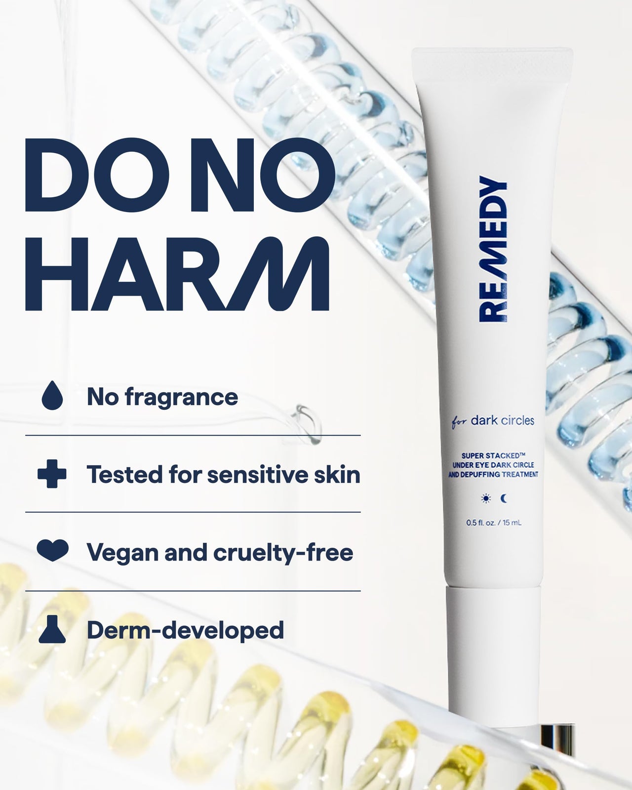 Remedy Dark Circles Reducing Advanced Eye Cream | Undereye Discoloration Treatment | Caffeine, Kojic Acid, Niacinamide, Marine Algae Complex | By Dermatologist Dr. Shah, 0.5 fl. Oz