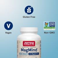 Thumbnail for Jarrow Formulas Magnesium L-Threonate, MagMind Magtein Magnesium Supplement, Brain Supplements for Memory Support, 90 Veggie Capsules, Up to a 30 Day Supply
