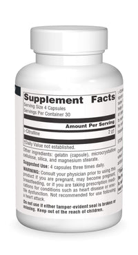 Thumbnail for Source Naturals L-Citrulline - Supports Exercise Recovery, Energy and Detoxification*, 500 mg - 120 Capsules