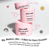 Thumbnail for grace & stella Cleansing Balm - Oil-Based Makeup Remover - Gentle & Moisturizing Facial Cleanser, Non-Stripping Formula for Double Cleansing Heavy Makeup - Vegan Fragrance-Free Skincare (164g / 5.8oz)
