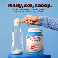Thumbnail for Premier Protein Powder, Vanilla Milkshake, 30g Protein, 1g Sugar, 100% Whey Protein, Keto Friendly, No Soy, Gluten Free, 23.3 oz (17 Servings)
