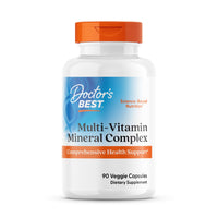 Thumbnail for Doctor's Best Multi-Vitamin Mineral Complex - Daily Vegan Multivitamin for Women & Men, Vitamins A, C, D3, E, K2, Riboflavin, & Niacin, Health Support Supplement for Adults, Non-GMO - 90 Veg Capsules