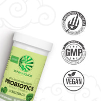 Thumbnail for Sunwarrior Probiotics Soil-based Vegan Capsules | 10 billion CFU for Digestion Soy Free Gluten Free Dairy Free | 30 CT