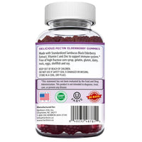 Thumbnail for HERBION Elderberry Gummies with Vitamin C & Zinc - Healthy Immune System Support - Gluten-Free & Gelatin-Free - 60 Gummies for Adults & Children 4 Years & Above - Made in USA, 60 Count (Pack of 1)