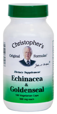 Thumbnail for Christopher's Original Formulas Echinacea and Goldenseal - 100 Vegetarian Capsules