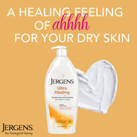 Thumbnail for Jergens Ultra Healing Dry Skin Lotion, Hand and Body Moisturizer for Quick Absorption into Extra Dry Skin with Hydralucence Blend, Vitamins C, E and B5, White, 32oz