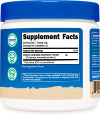 Thumbnail for Nutricost Organic Cordyceps Powder 100 Grams - USDA Certified Organic, Non-GMO, Gluten Free