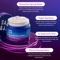 Thumbnail for Sand & Sky Tasmanian Spring Water Deep Hydration Night Cream with 3x Hyaluronic Acid - Anti-Aging Repair Cream for Wrinkles, Boosts Collagen Production