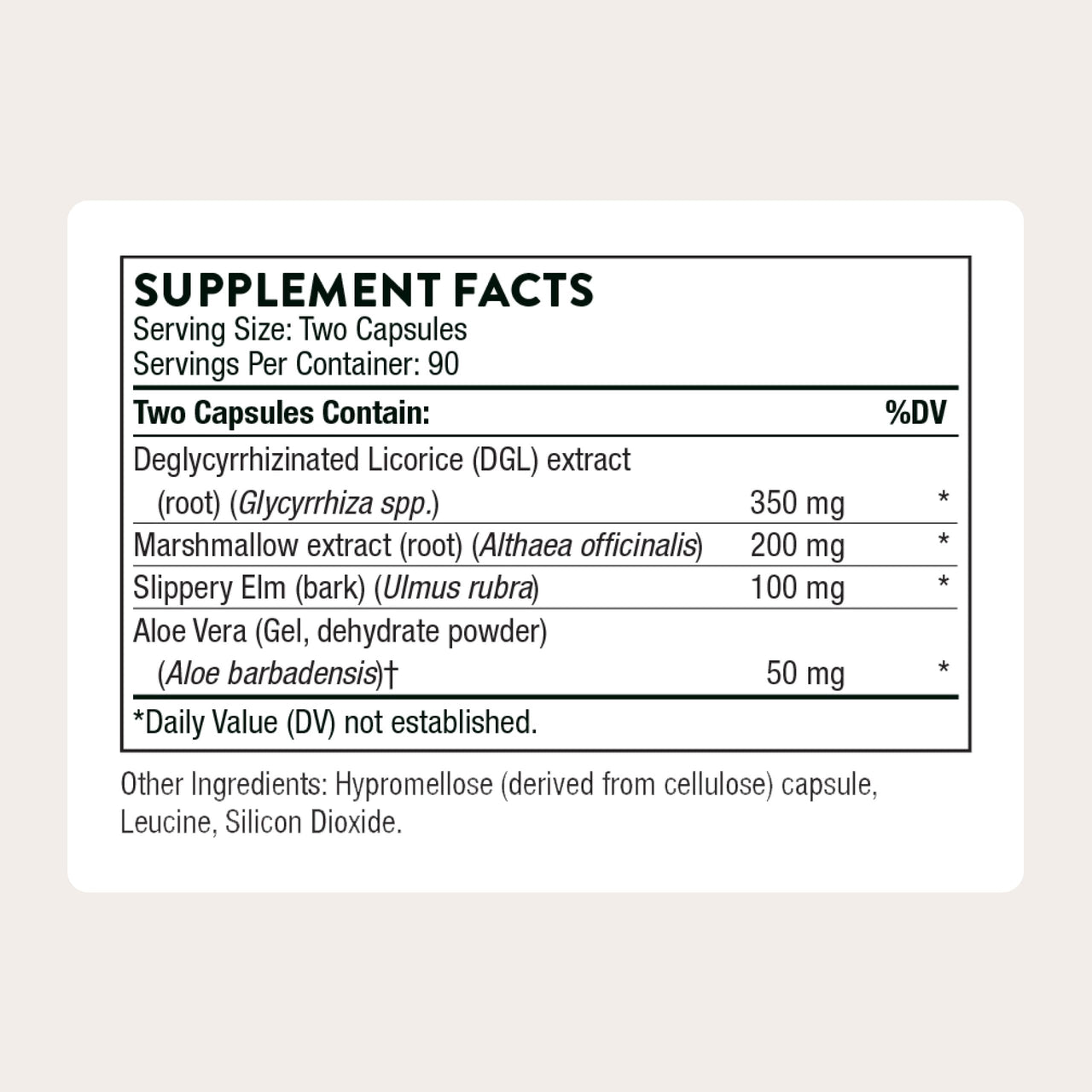 THORNE - GI Relief - Digestion Supplement - Supports Gut Health & Bloating Relief* - Formulated with Marshmallow Root, Aloe Vera Gel, DGL & Slippery Elm Bark - 90 Servings