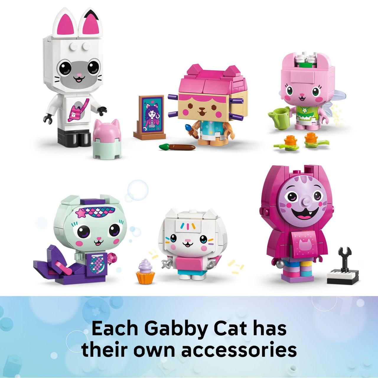 LEGO Gabby’s Dollhouse Gabby’s Brick-Built Cat Friends Building Toy for Girls & Boys - Pretend Play Set W/6 Animal Toy Figures for Kids, Ages 6+ - Gift Idea for Birthdays - 11215