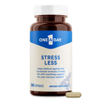 Thumbnail for One A Day Stress Supplement – Occasional Stress Relief Supplement, Formulated with Ashwagandha, Passionflower and Valerian Extracts for Nervous System Support, 30 Capsules