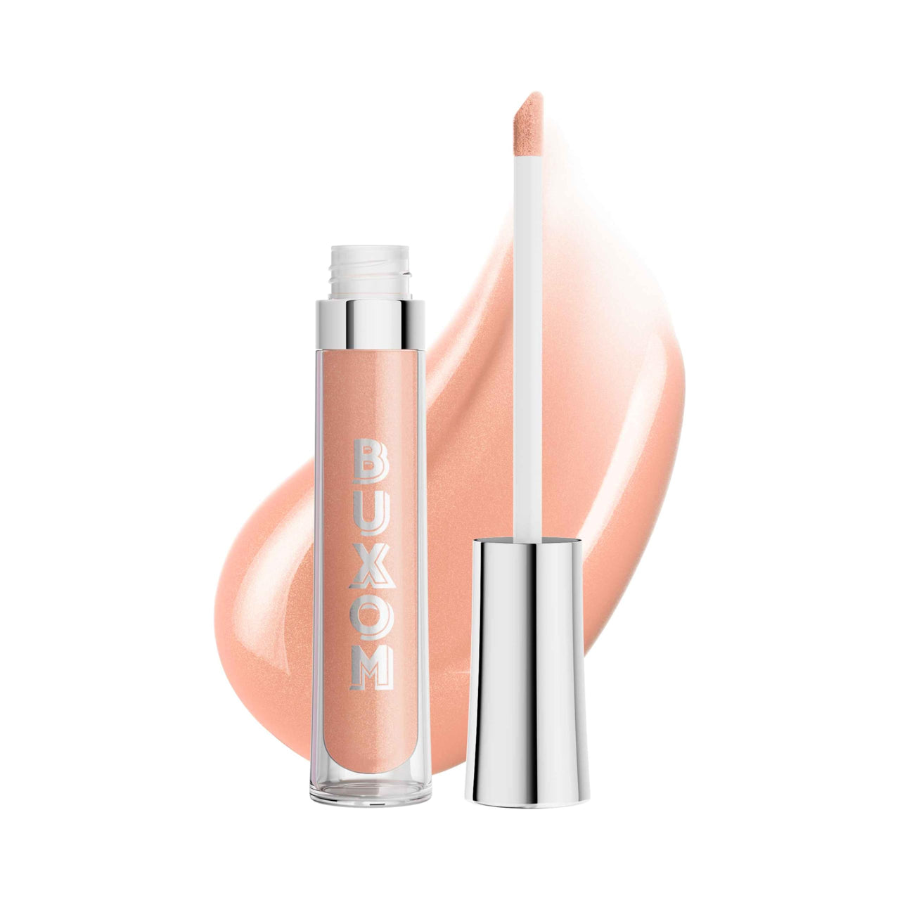 Buxom Full-On Plumping Lip Polish, Tinted Lip Plumper Gloss with Peptides & Vitamin E, High-Shine Lip Gloss that Nourishes, Vegan, AU Samantha (Peachy Beige Shimmer)