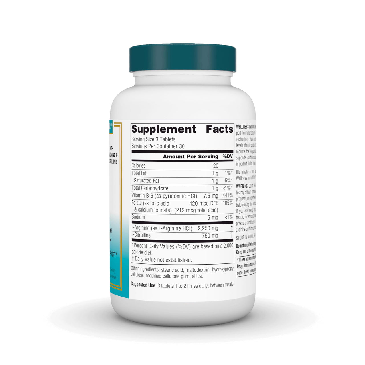 Source Naturals Wellness Immunitric, Nitric Oxide Builder for Immune System Support* - 90 Tablets