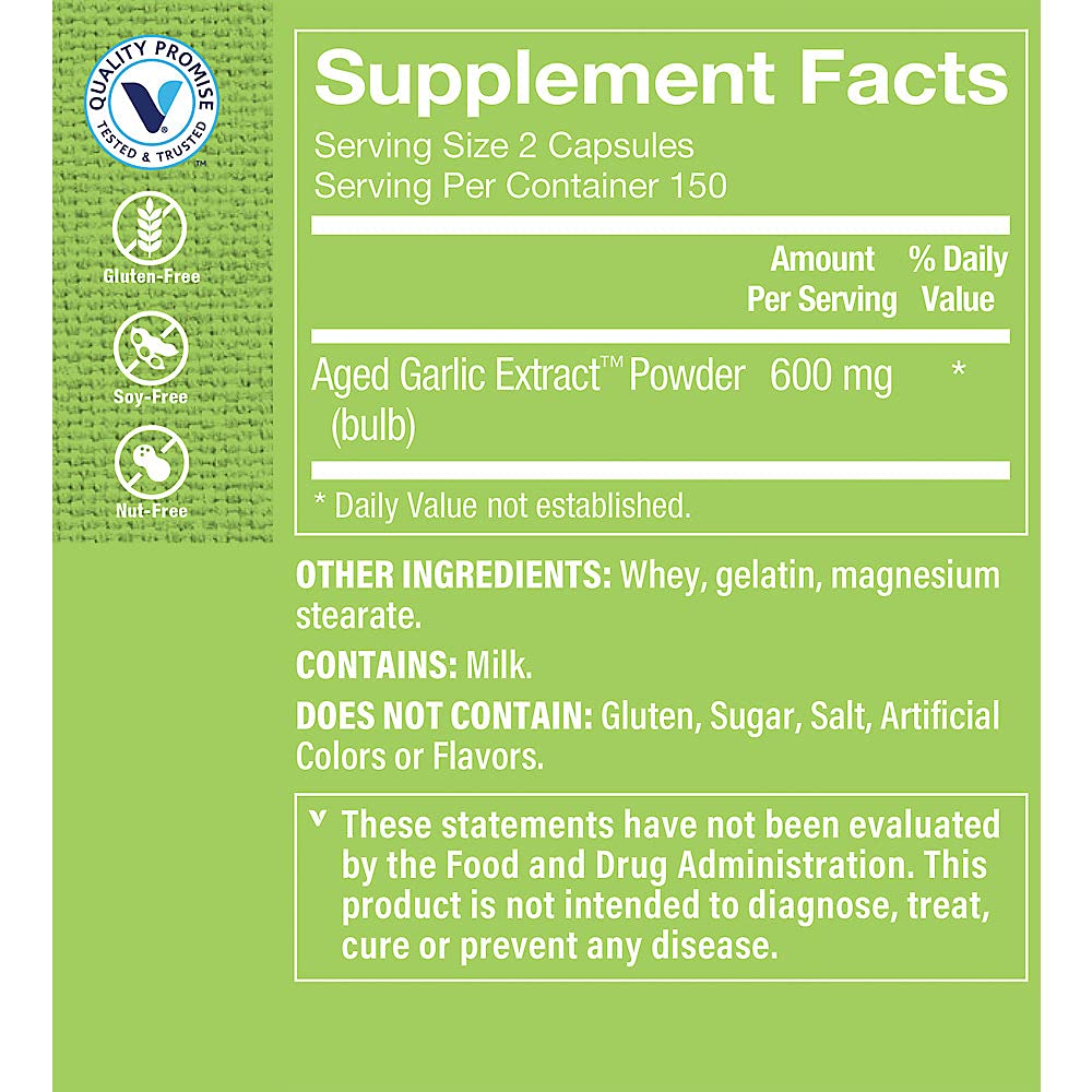 The Vitamin Shoppe Garlic 600 MG - Cardiovascular Health, Immune Support & Antioxidant Protection (300 Capsules)