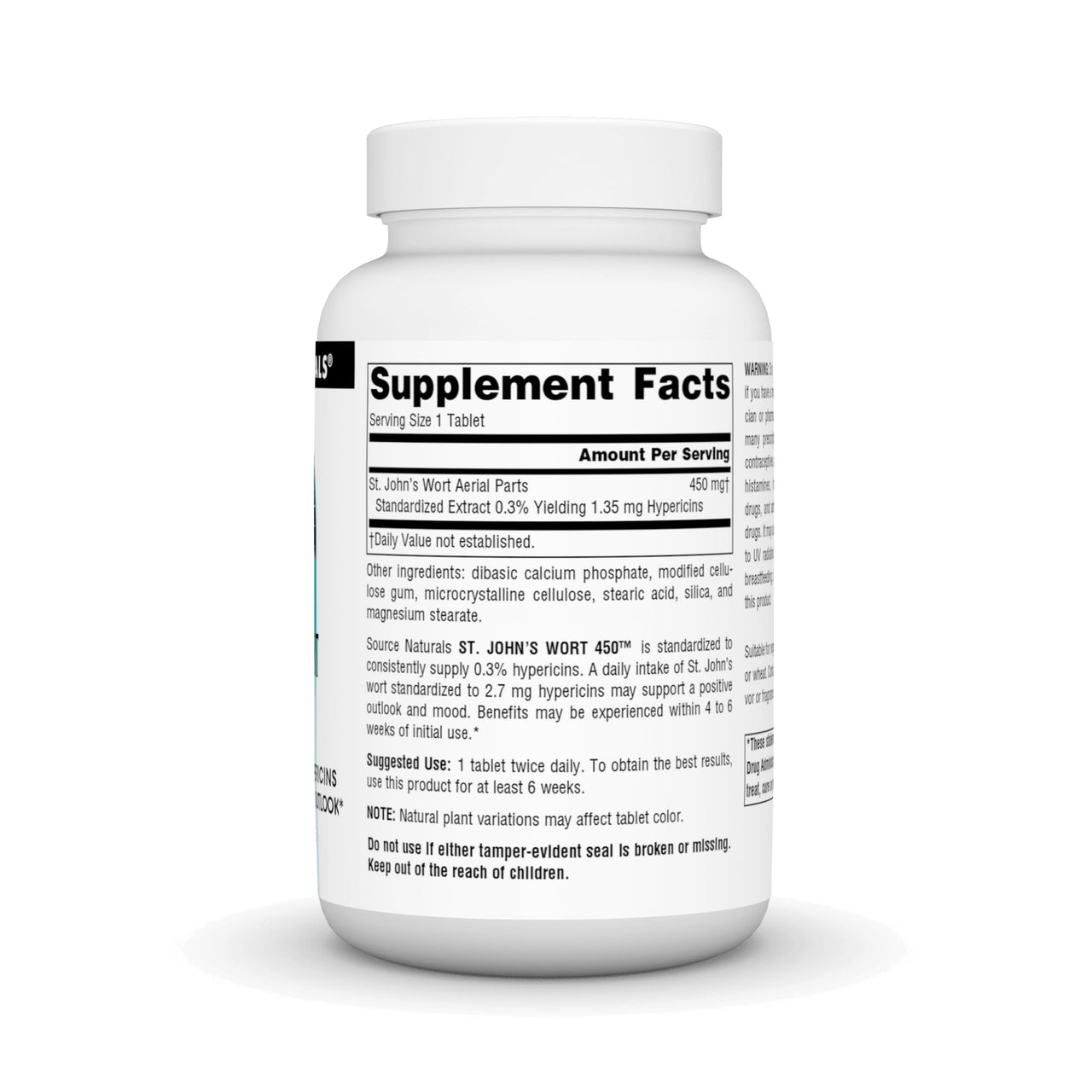 Source Naturals St. John's Wort 450 mg Supports a Positive Mental Outlook - 180 Tablets