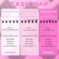 Thumbnail for Lash Clusters Wispy 80D Eyelash Clusters D Curly 12-20MM Mix Length Cluster Eyelash Extensions Thick Volume Individual Lashes Clusters DIY Eye Lash Extension 3D Eyelashes Clusters at Home By MOONKALI