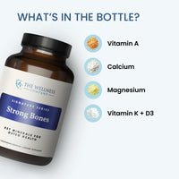 Thumbnail for The Wellness Company Strong Bones | 60 Capsules (1-Month Supply) | Made with Key Minerals to Help Build Bone Strength | Non-GMO, Vegan, Gluten Free | for Supporting Bone Strength and Health
