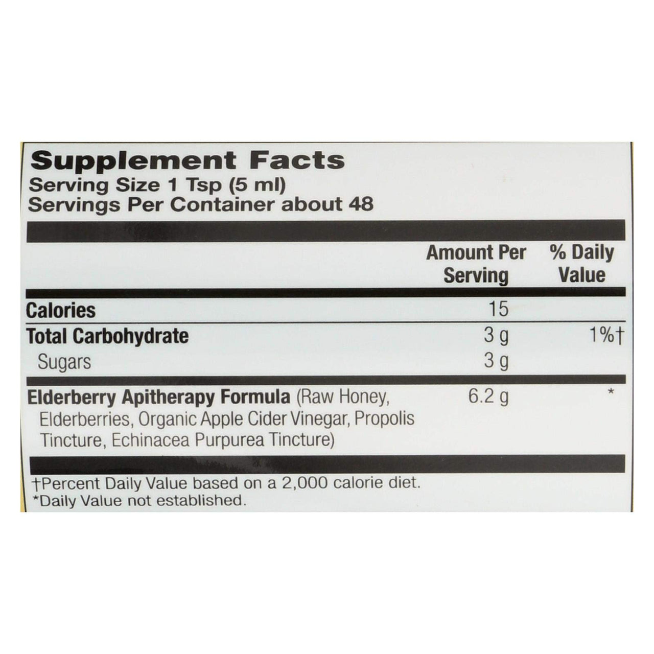 Traditional Formula Elderberry & Honey Immune Syrup Honey Gardens 8 oz Liquid