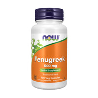 Thumbnail for NOW Supplements, Fenugreek (Trigonella foenum-graecum) 500 mg, Herbal Supplement, 100 Veg Capsules