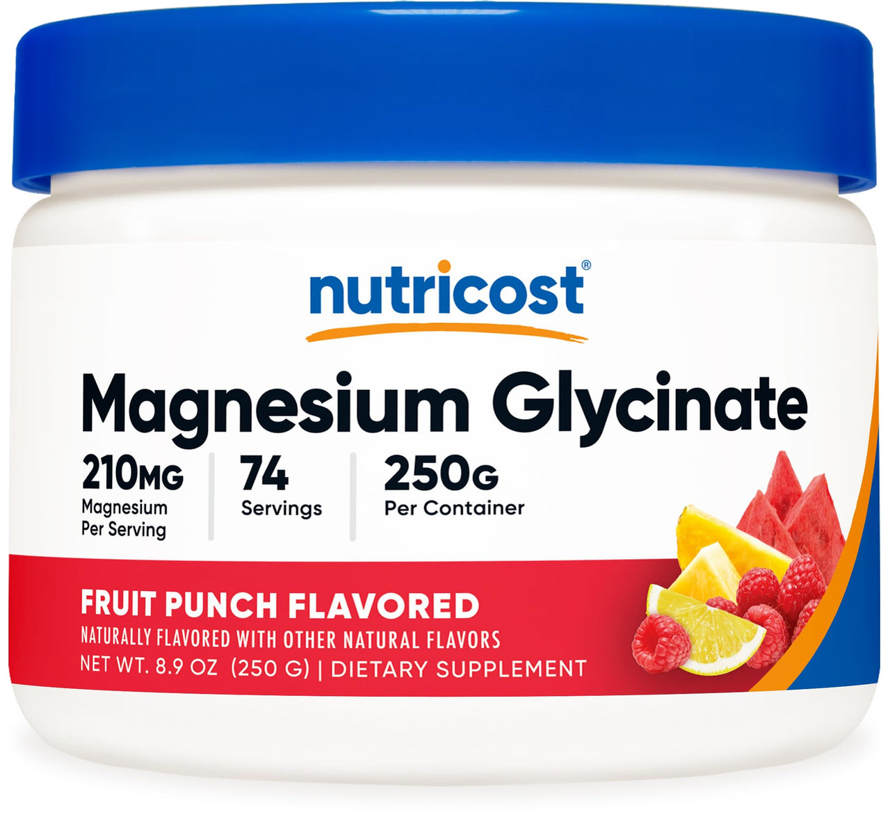 Nutricost Magnesium Glycinate Powder (Fruit Punch, 250 Grams)
